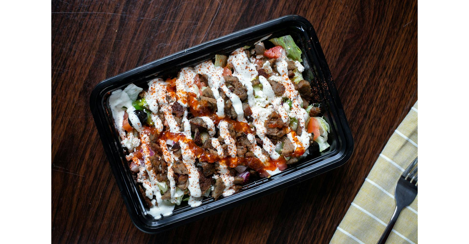 Gyro Salad from Austin's Habibi - W 5th St in Austin, TX
