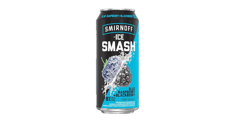 Smirnoff Ice: Smash, Blue Raspberry and Blackberry, 16 oz. from Five Corners Liquor & Wine in Cedar Falls, IA