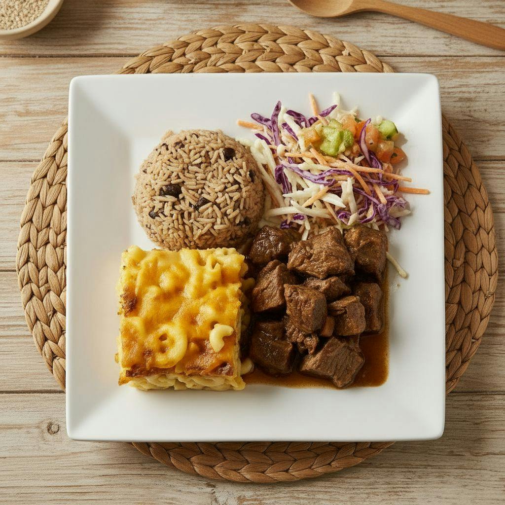 Stew Beef Plate from C'est Bon Caribbean Creole Cuisine in Baytown, TX