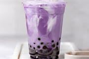 Taro milk tea from Sweet Haus in La Crosse, WI