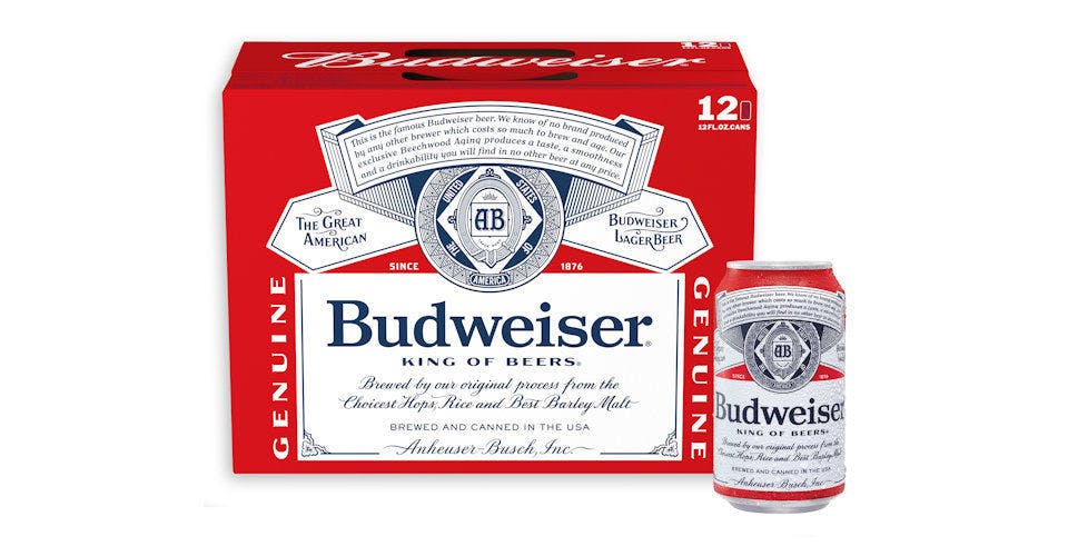 Budweiser: 12 Pack, 12 oz. Cans from Five Corners Liquor & Wine in Cedar Falls, IA