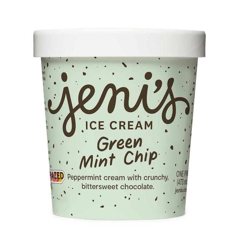 Green Mint Chip Pint from Jeni's Splendid Ice Creams - S Main St in Naperville, IL