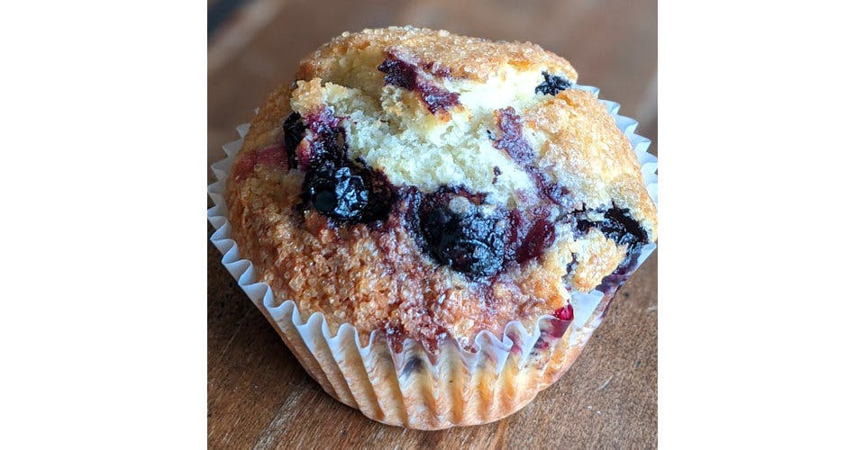 Mixed Berry Muffin with Sweet Cream Cheese Filling from Patina Coffeehouse in Wausau, WI