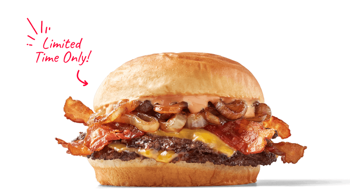 Smoky Bacon Cheddar Stack Steakburger from Freddy's Frozen Custard and Steakburgers - SW Gage Blvd in Topeka, KS