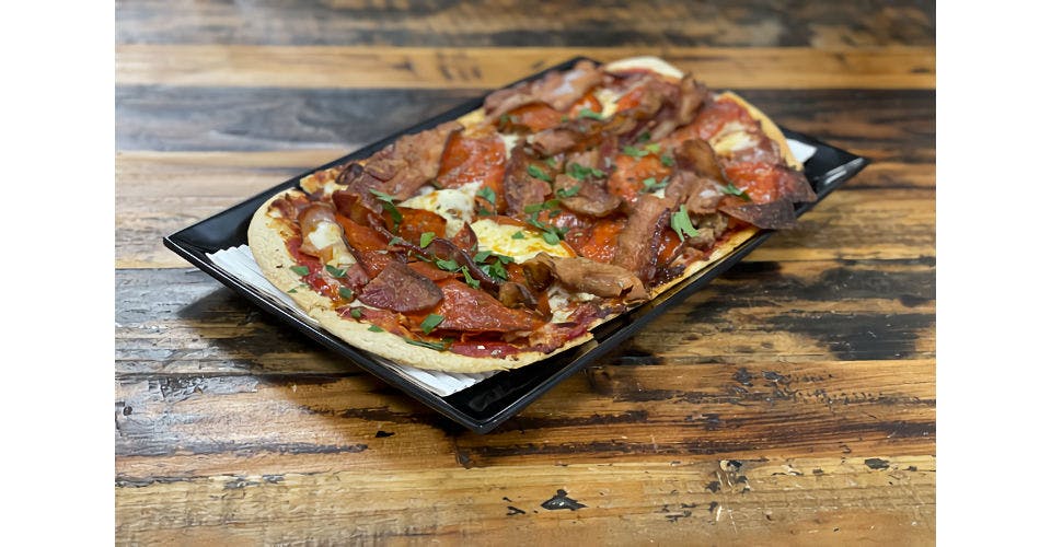 Meatlovers Flatbread from Sip Wine Bar & Restaurant in Tinley Park, IL