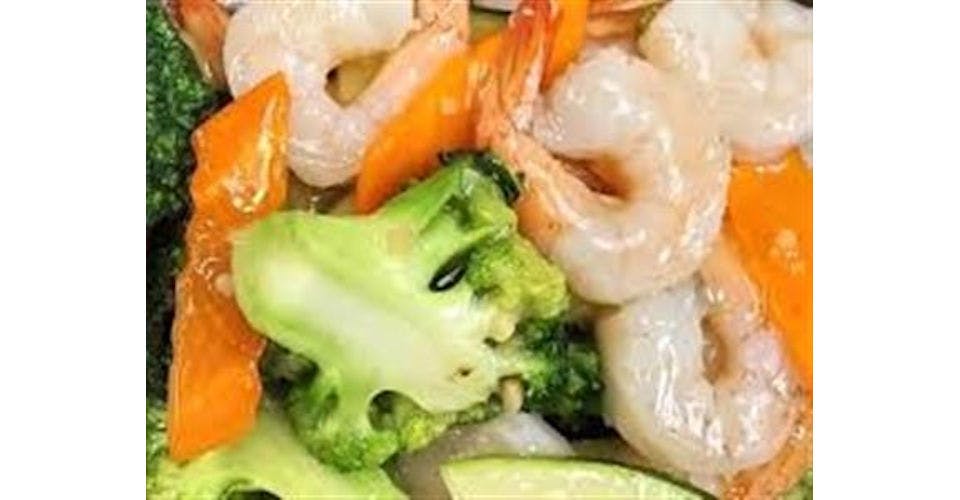 Shrimp Kow with Mixed Vegetables from Takie Outit in Chicago, IL