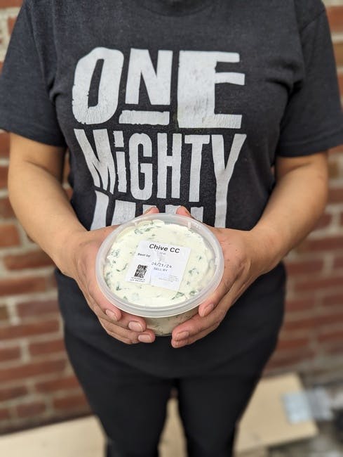 Chive Cream Cheese - (12 oz) from One Mighty Mill Cafe - Exchange St in Lynn, MA