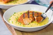 Salmon & Grits from Bailey Seafood in Buffalo, NY
