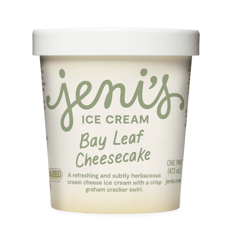 Bay Leaf Cheesecake Ice Cream Pint from Jeni's Splendid Ice Creams - N Southport Ave in Chicago, IL
