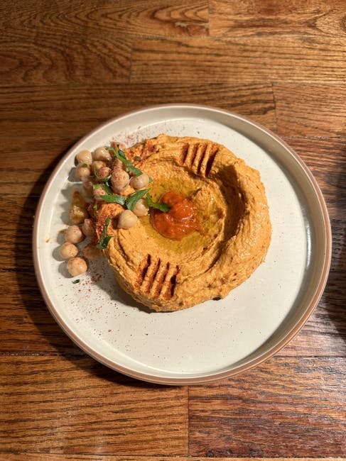 Fire Roasted Pepper Hummus from Mezze #1 in Conroe, TX