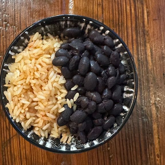 Combo of rice/beans from Planet Taco - 9th Ave in New York, NY