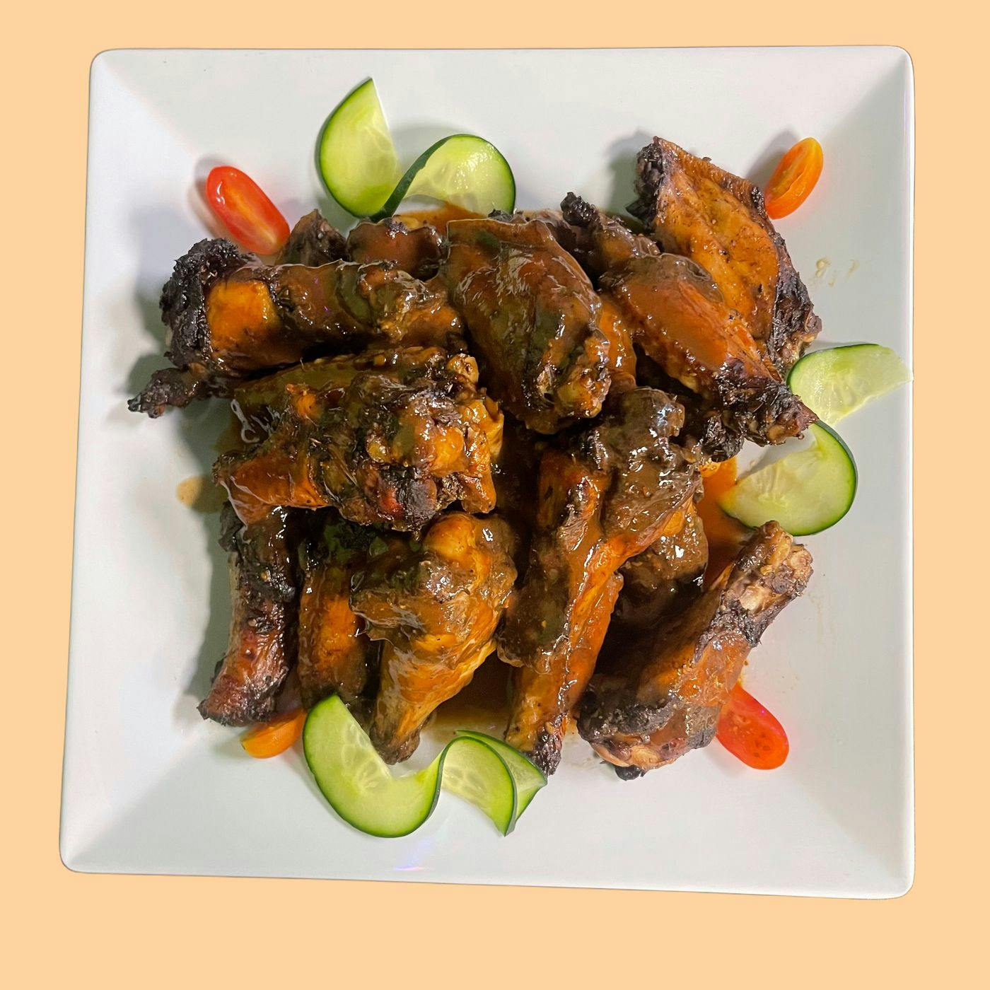 Jerk Wings Plate from C'est Bon Caribbean Creole Cuisine in Baytown, TX