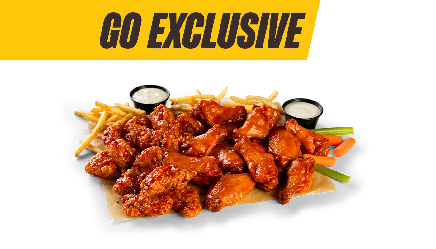 15 Boneless + 15 Traditional Wings & Fries from Buffalo Wild Wings GO - Dodge Ave in Evanston, IL