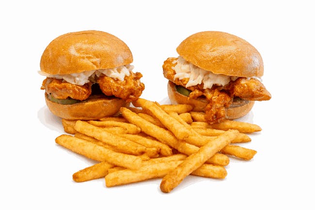 2 Chicken Tenders Sandwich W/Fries. from 25 Burgers in New Brunswick, NJ