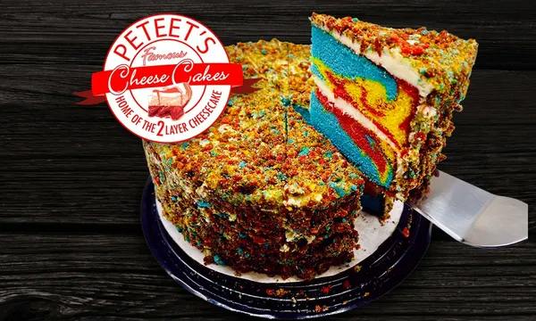 Superman Cake Slice from Happy's Pizza in Whitehall, OH