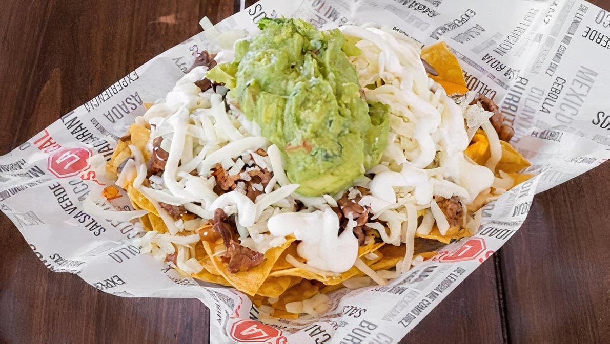 Nachos from Tacos La Calle - Beach Blvd in Buena Park, CA