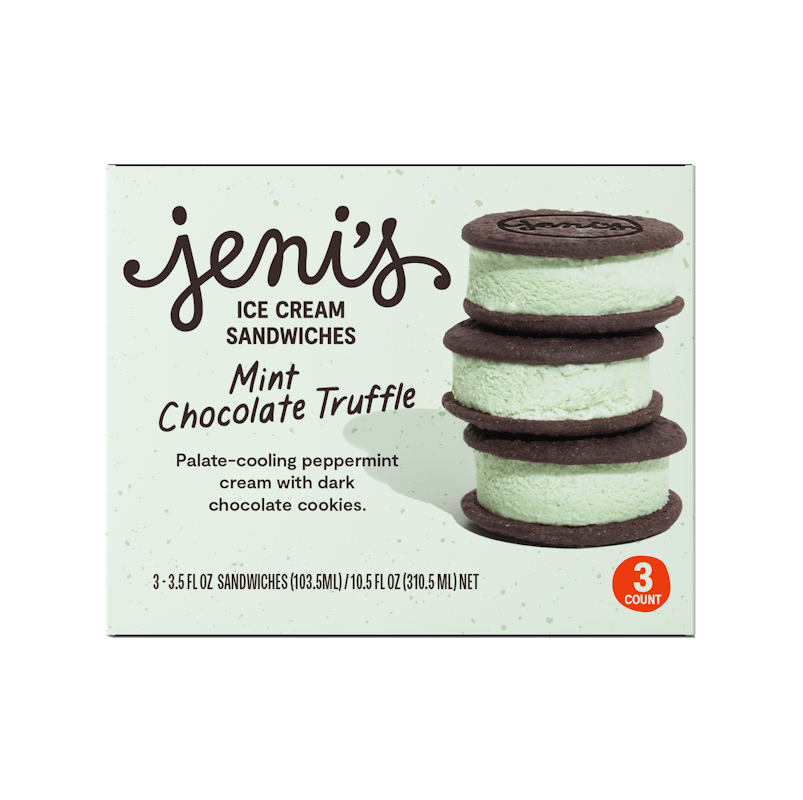 Mint Chocolate Truffle Ice Cream Sandwiches from Jeni's Splendid Ice Creams - Cameron St in Raleigh, NC