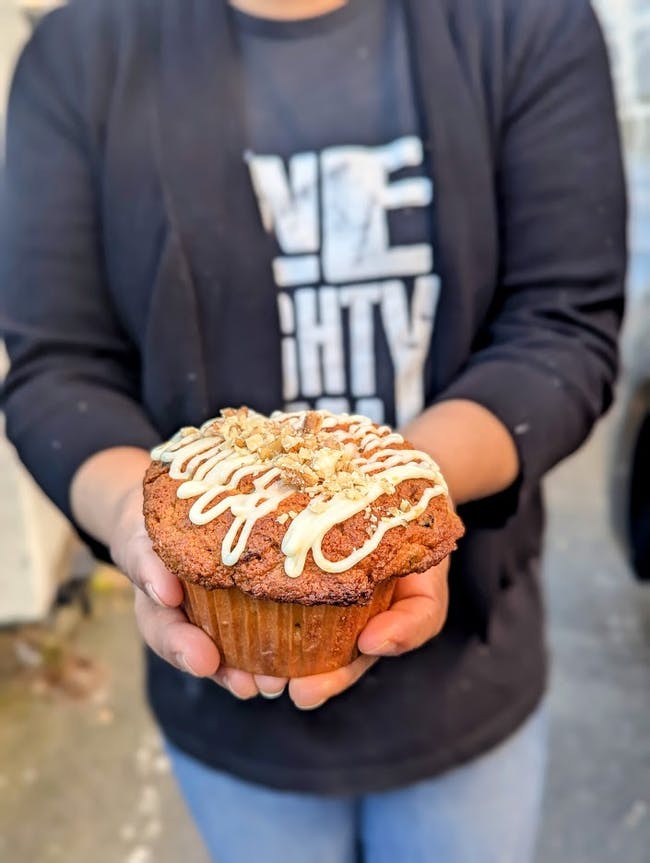 Friday: Caramelized Banana-Walnut Muffins from One Mighty Mill Cafe - Exchange St in Lynn, MA