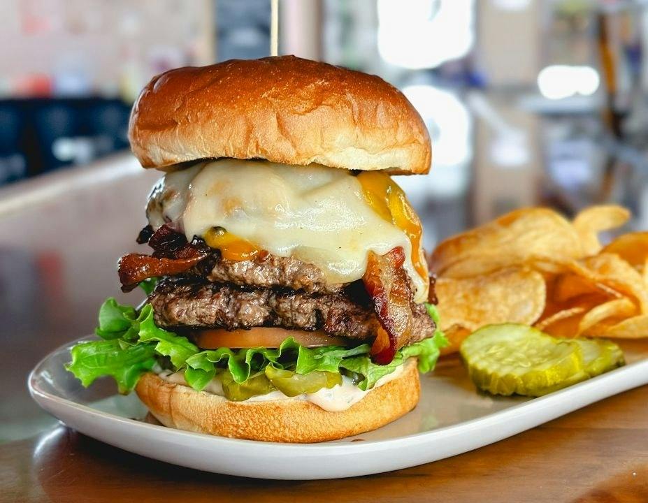 Ultimate Monster Burger from Monk's Bar & Grill - Middleton in Middleton, WI