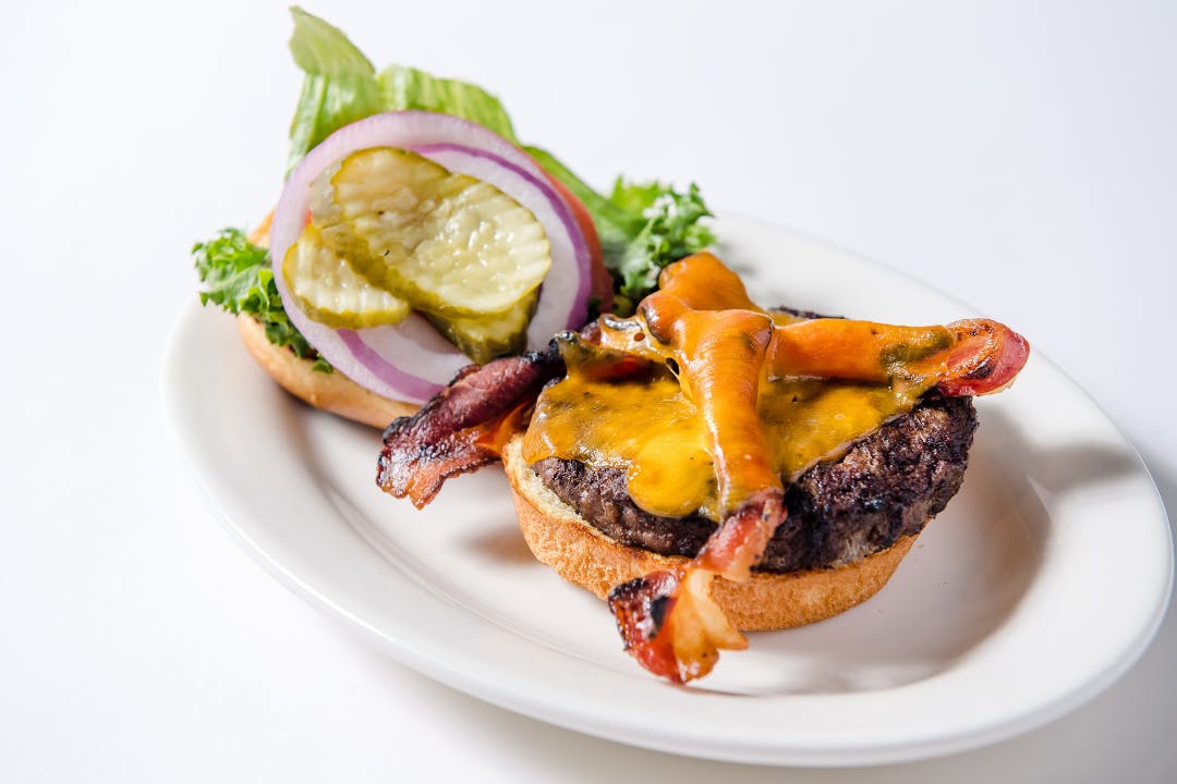 BBQ Bacon Burger from The All American Steakhouse & Sports Theater in Parkville, MD