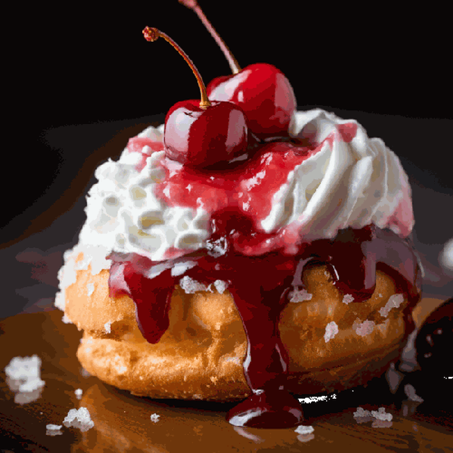 *Cherry Cheesecake Donut from 322 BBQ - S Main St in Mullica Hill, NJ