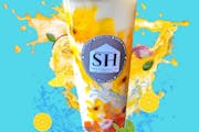 Passion fruit milk tea from Sweet Haus in La Crosse, WI