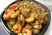 Shrimp/Sausage Skillet from Bailey Seafood in Buffalo, NY