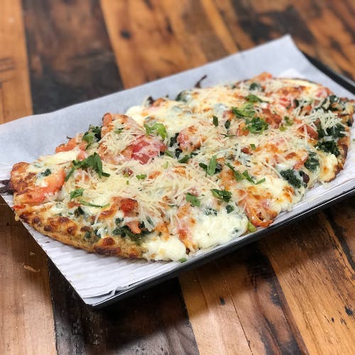 Spinach Burrata Flatbread from Sip Wine Bar & Restaurant in Tinley Park, IL