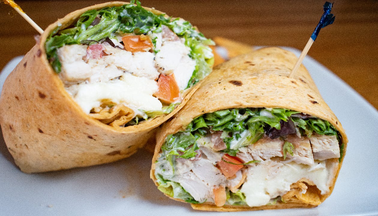 Chicken Caprese Wrap from Austin Soup And Sandwich - Burnet Rd in Austin, TX