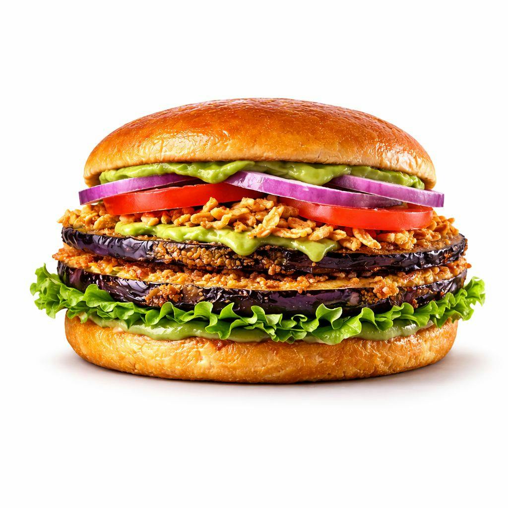 Eggplant Burger from The Fatty Patty-76th St (To-Go) in Milwaukee, WI