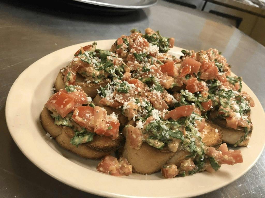 Bruschetta from Anya's Pizza in Rancho Cucamonga, CA