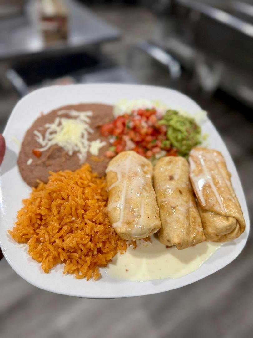 Chimi Sampler from Silly Serrano Mexican Restaurant in Eau Claire, WI
