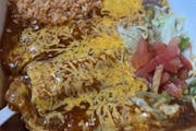 Enchilada plate from Chili Shack in Lakewood, CO