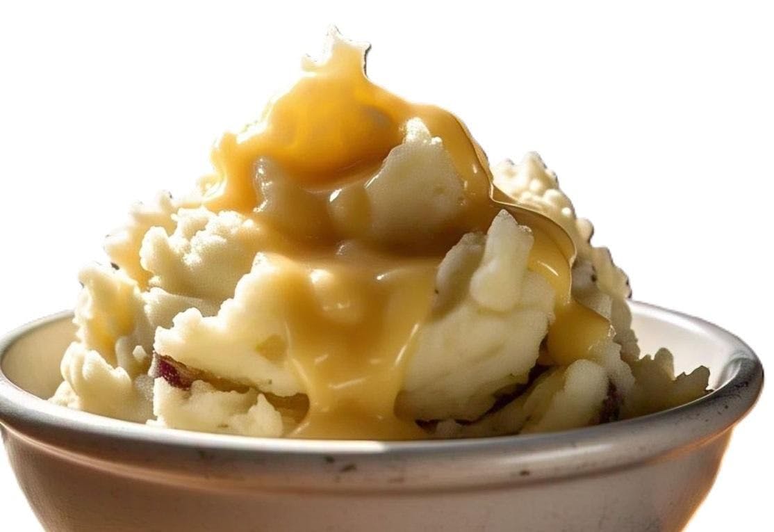 Mashed Potatoes w/Gravy*** from All American BBQ in West Hills, CA