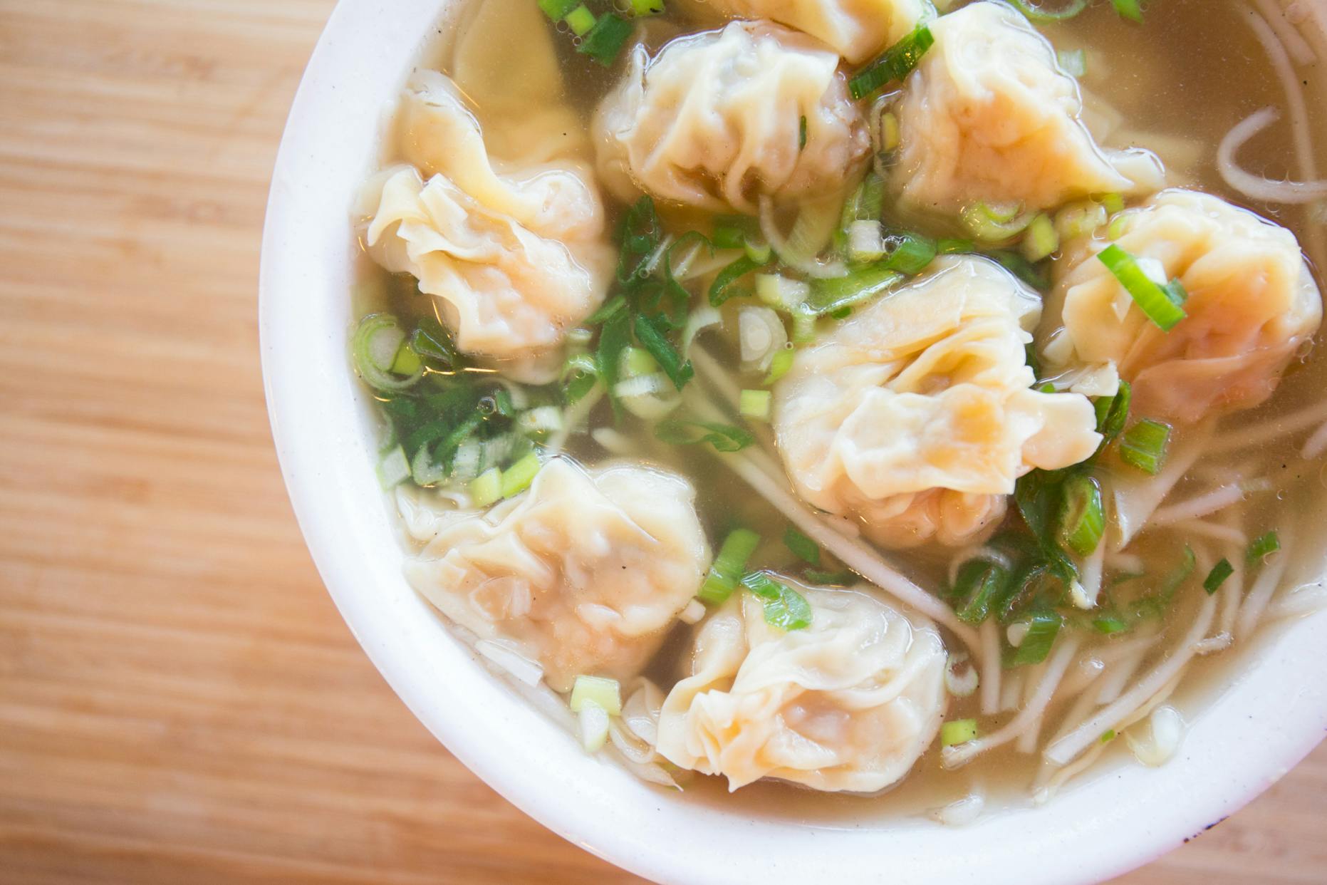 Wonton & Soup with Noodles from Dim Sum King in Sunnyvale, CA