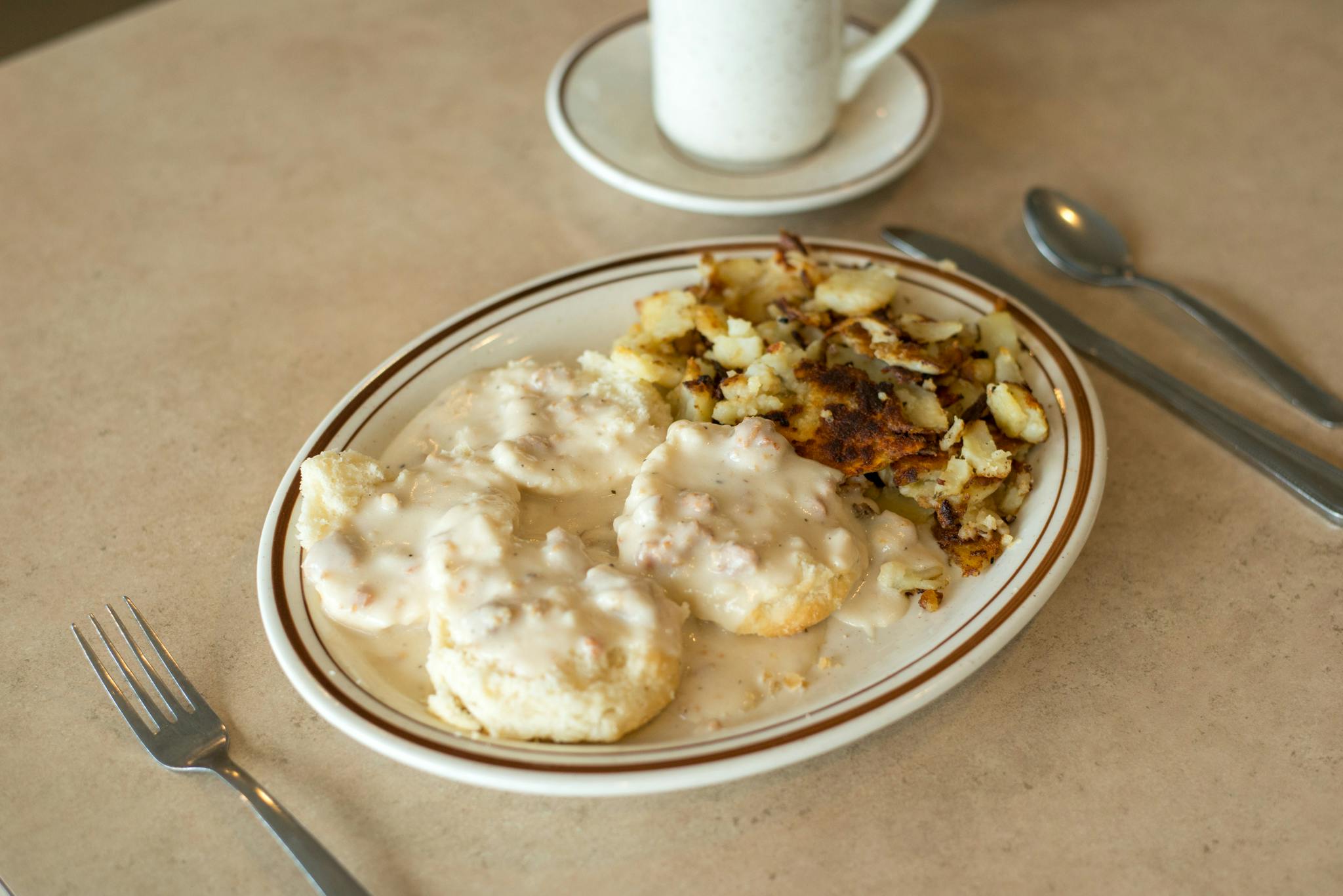 Biscuits and Gravy Breakfast from The Pancake Place in Green Bay, WI