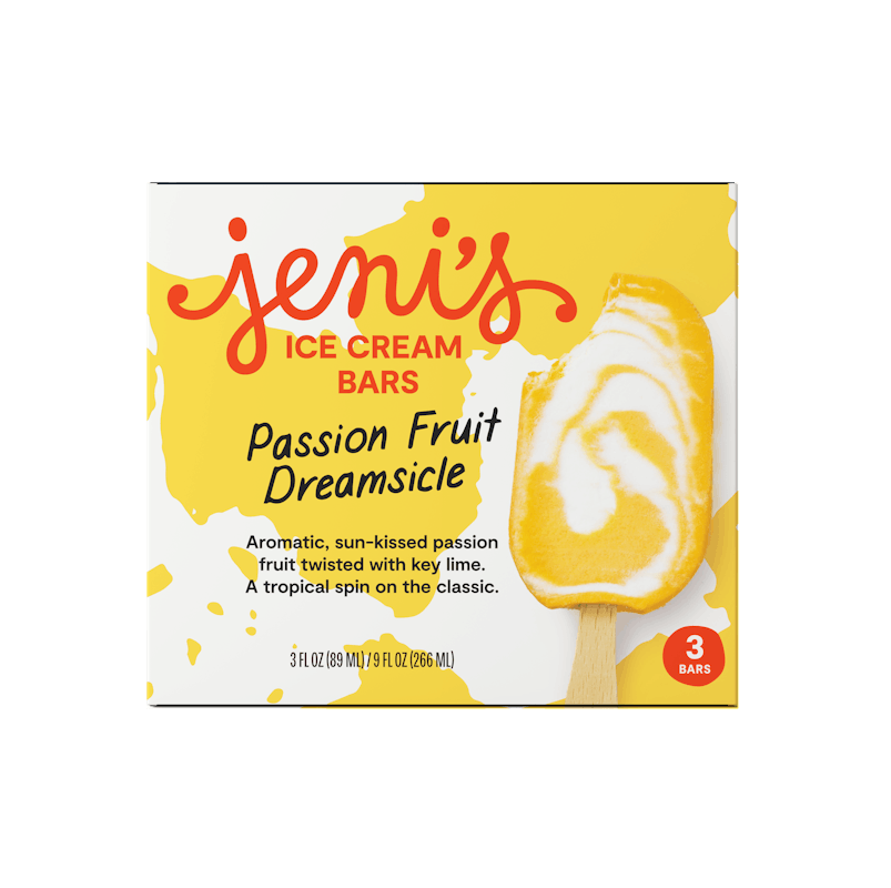 Passion Fruit Dreamsicle Ice Cream Bars from Jeni's Splendid Ice Creams - Cameron St in Raleigh, NC