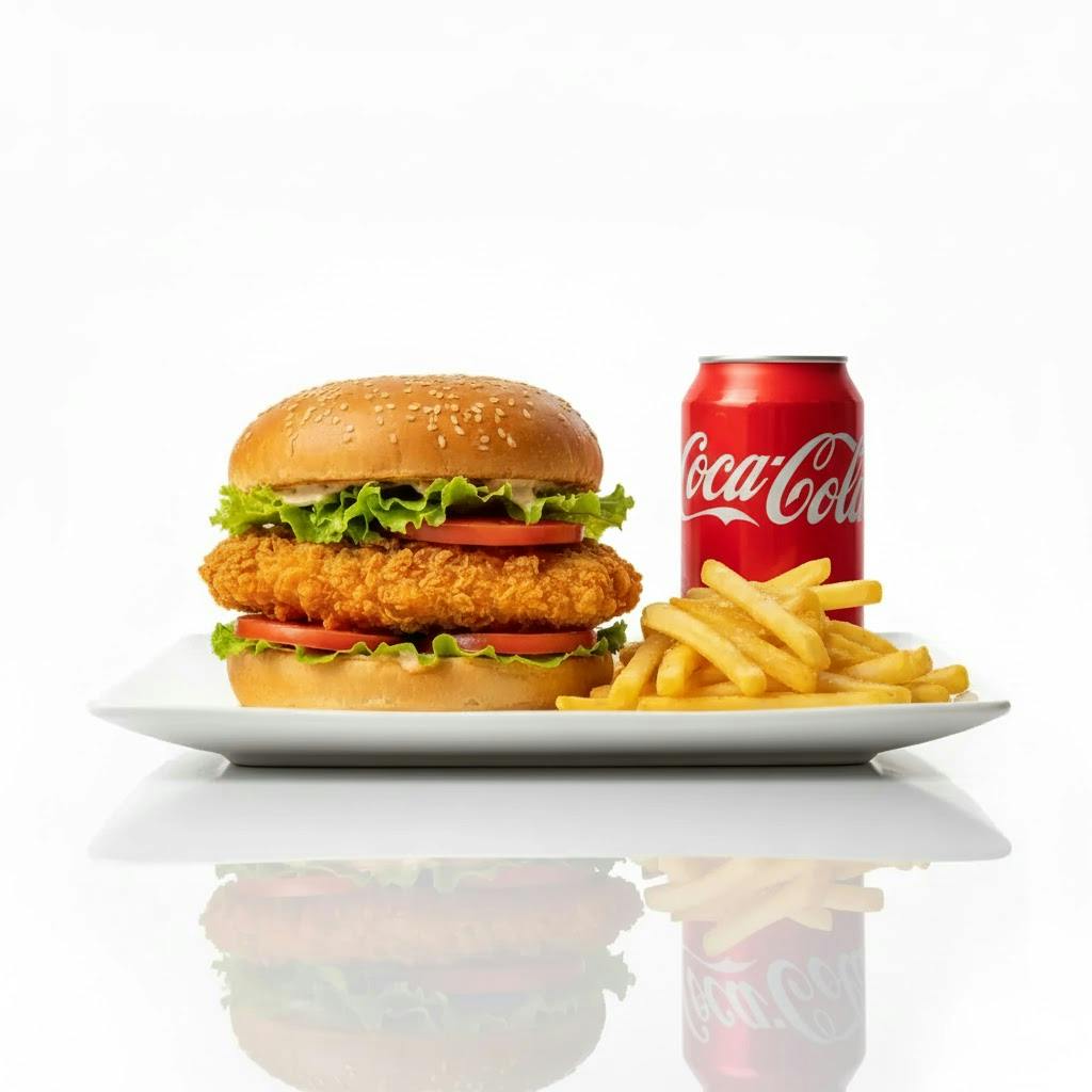 Chicken Burger Combo from HalalFlame - N Broad St in Meriden, CT