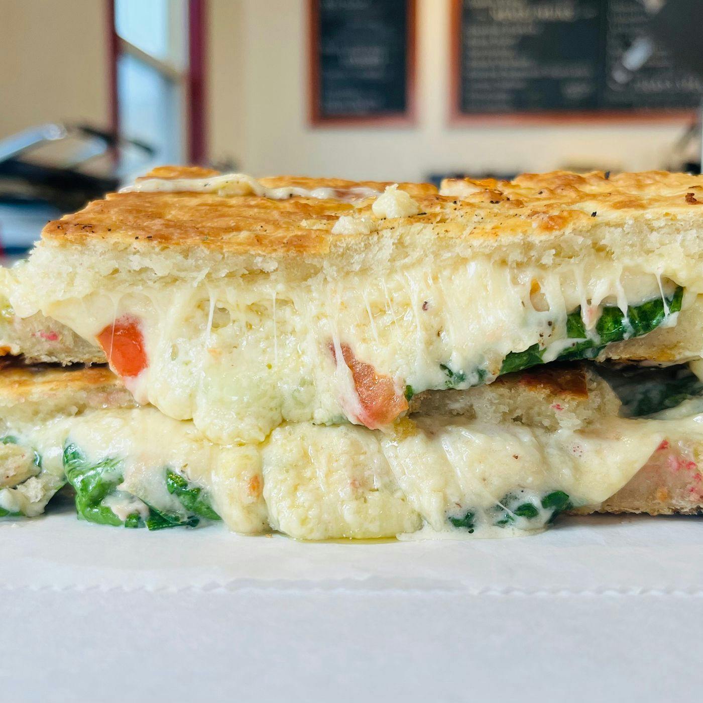 Grilled Cheese Special Panini- Caesar Grilled Cheese from Arrosto Delicatessen in Sheboygan, WI