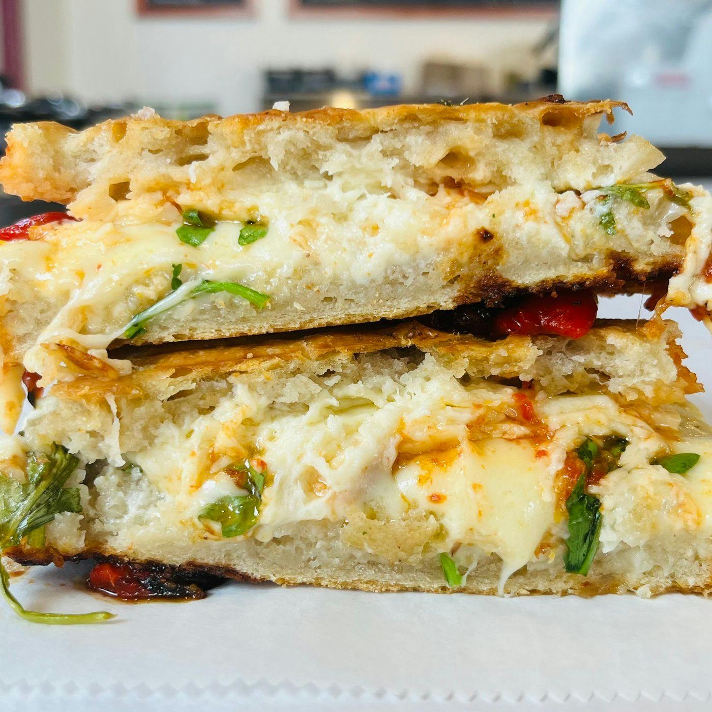 Grilled Cheese Special Panini- Peachy Keen from Arrosto Delicatessen in Sheboygan, WI