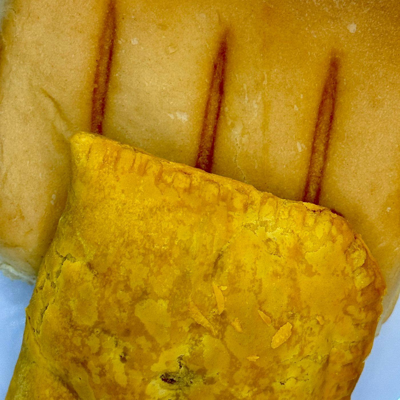 Coco Bread & Patty from C'est Bon Caribbean Creole Cuisine in Baytown, TX