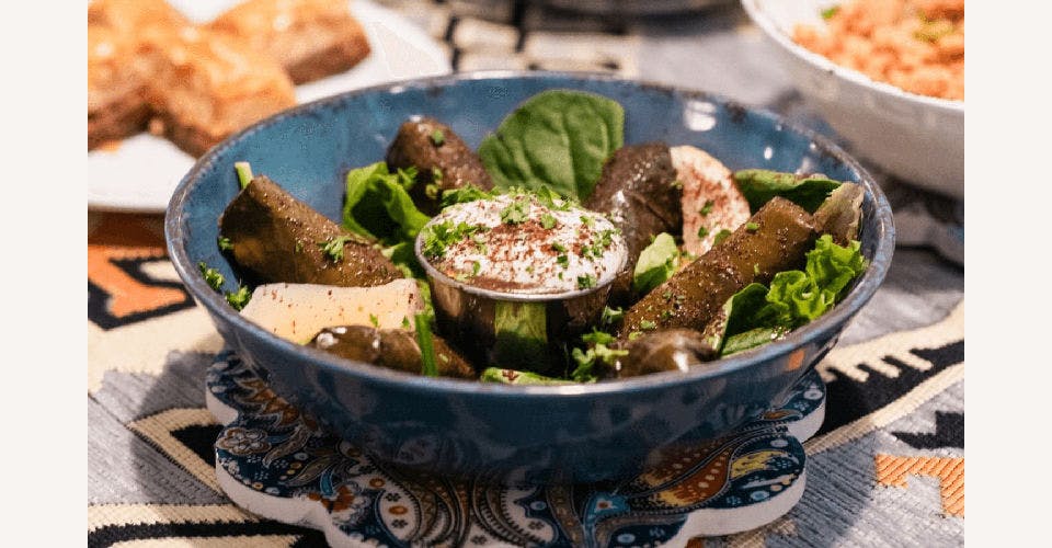 Grape Leaves Plate from The Mediterranean Joint in Madison, WI