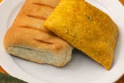 Coco Bread & Patty from C'est Bon Caribbean Creole Cuisine in Baytown, TX