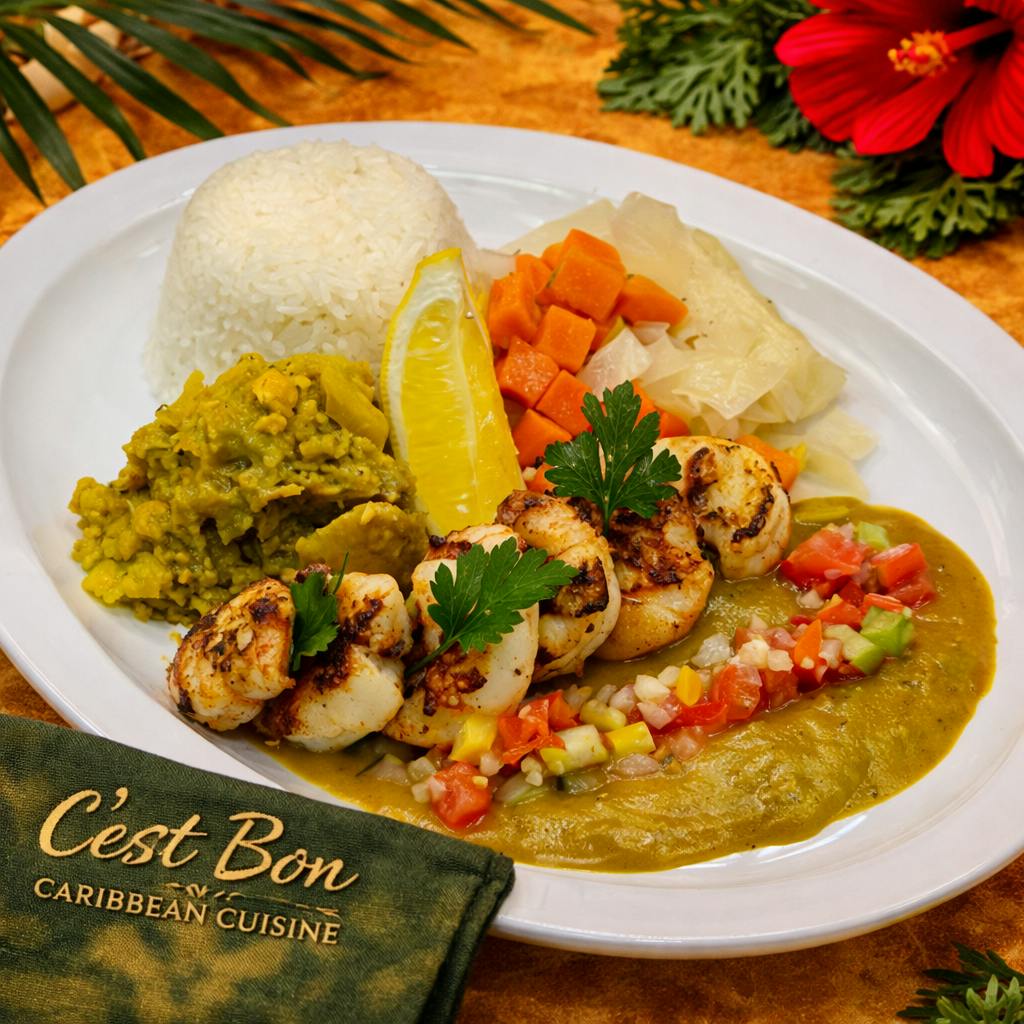 Shrimp Plate from C'est Bon Caribbean Creole Cuisine in Baytown, TX