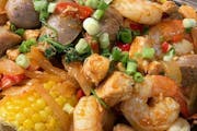 Shrimp, Chicken & Sausage Skillet from Bailey Seafood in Buffalo, NY