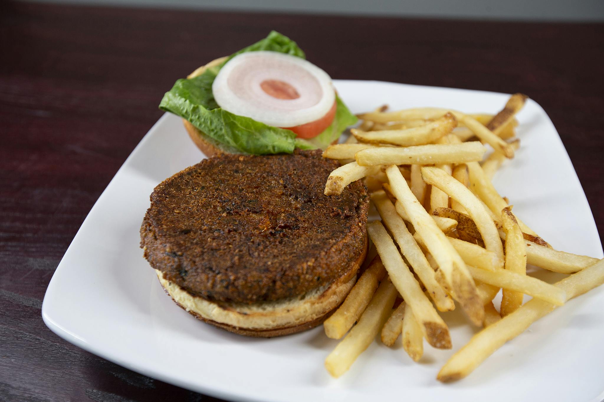 Homemade Veggie Burger from Firehouse Grill - Chicago Ave in Evanston, IL