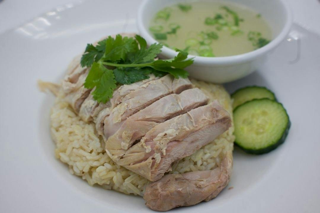 Chicken Rice Khao Mun Kai from Thai Kitchen in Ames, IA
