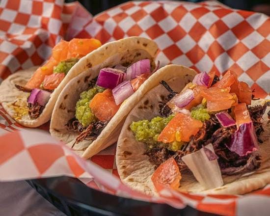 Grilled Shrimp Street Tacos from Inga's Alpine Tavern in Denver, CO
