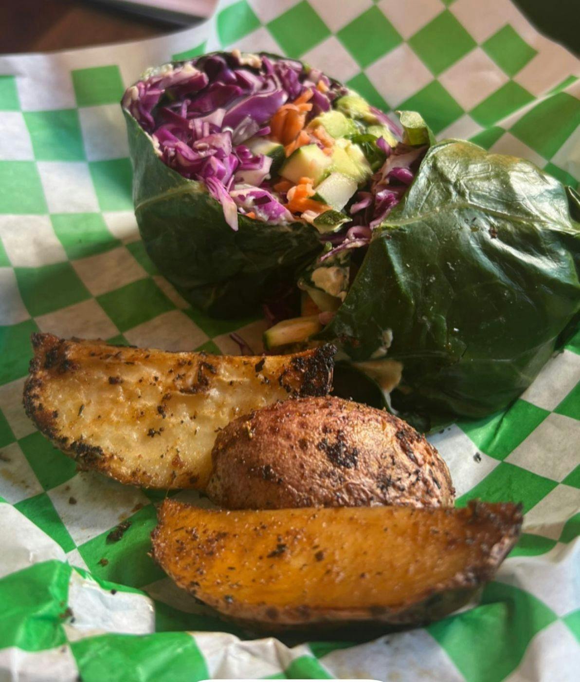(GF)Collard Green Wrap from Justveggiez in Madison, WI