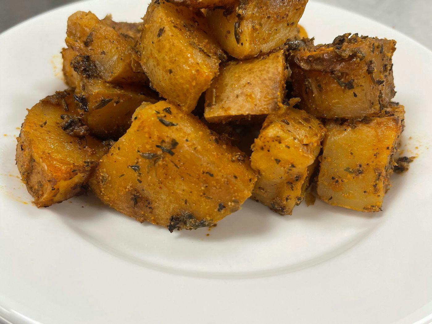 Roasted Potatoes (GF) from Justveggiez in Madison, WI